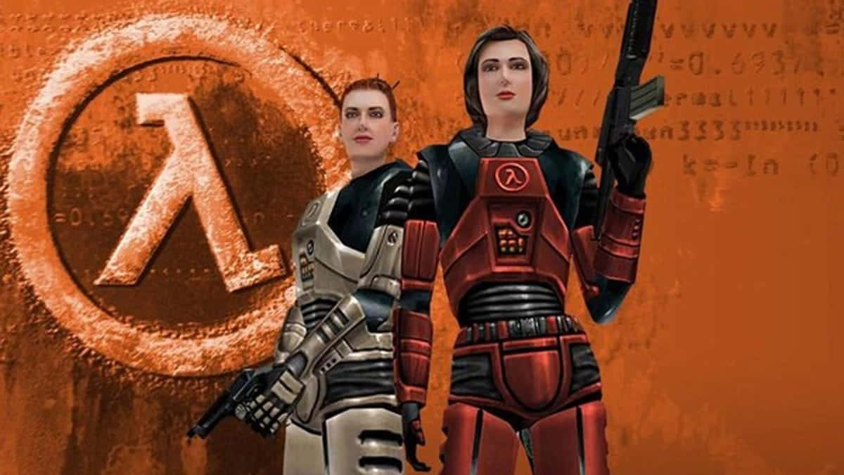 Personajesde Half-life En Una Épica Escena De Acción Fondo de pantalla