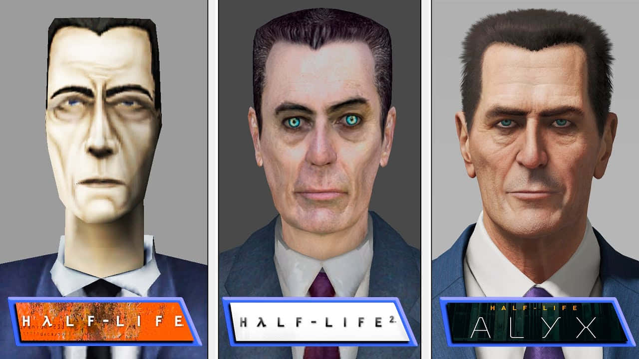 Half-Life Characters Gathering in Action Wallpaper
