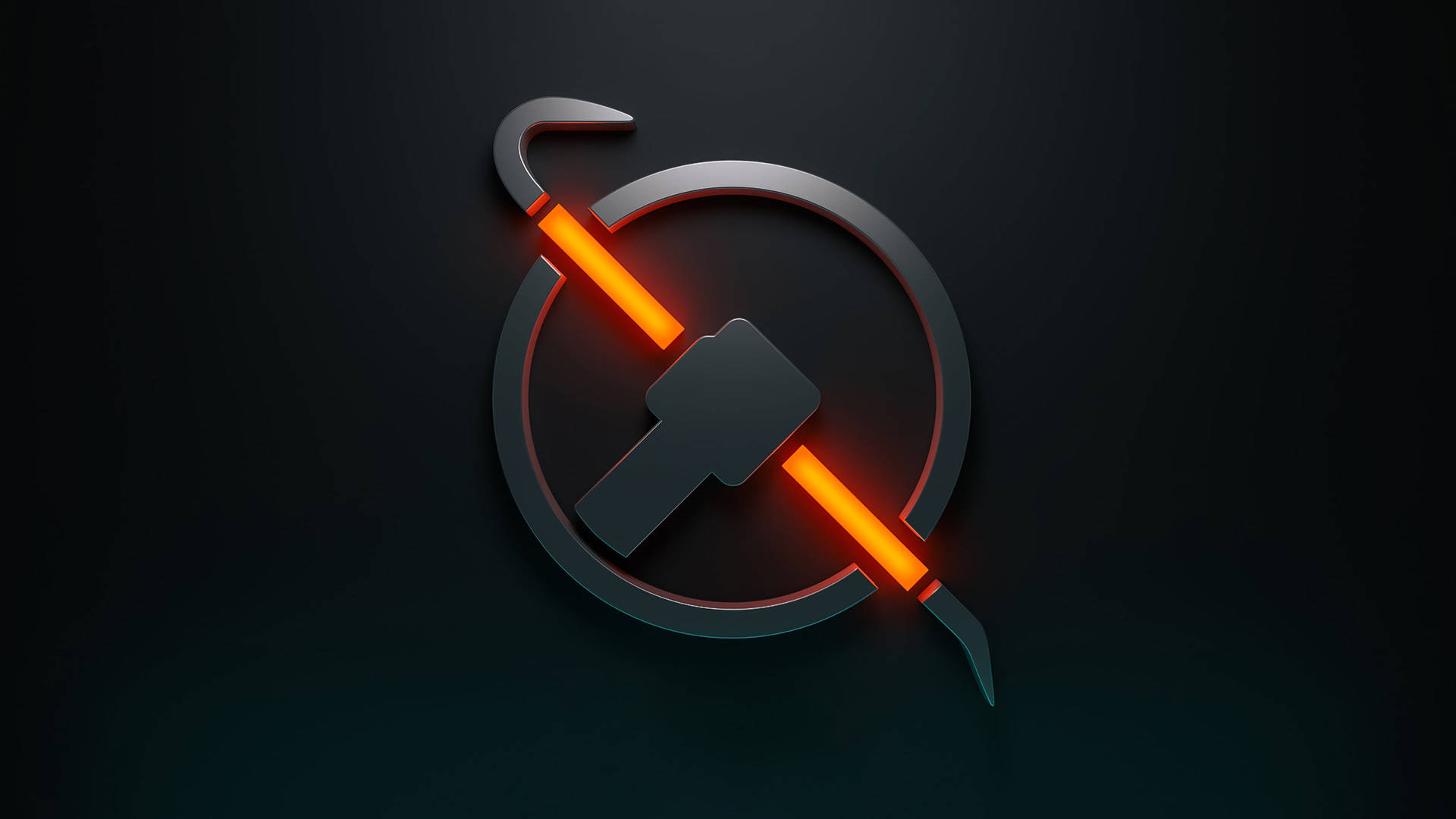 Iconic Half-Life Crowbar Gaming Logo Wallpaper