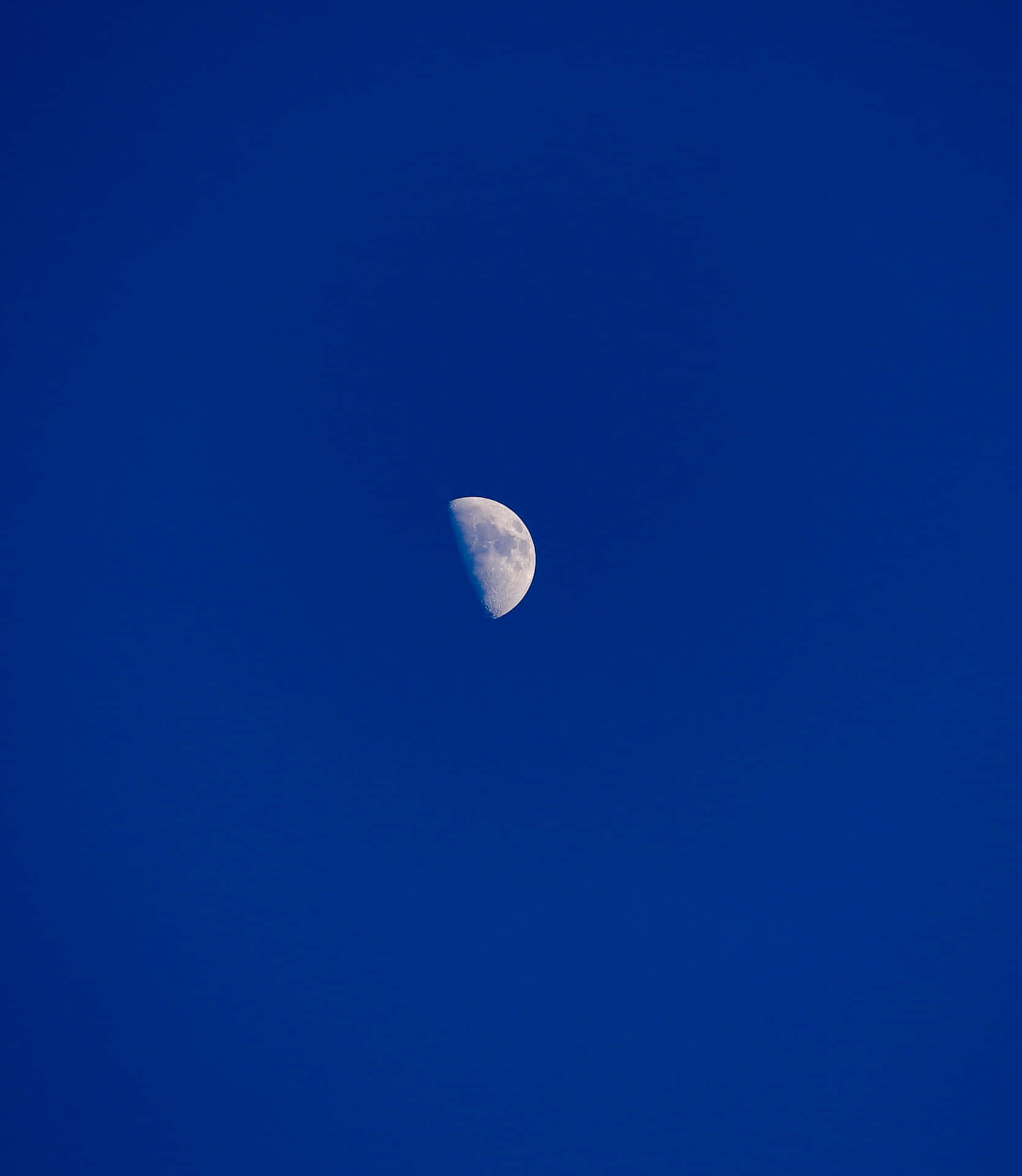 A View of a Stunning Half Moon