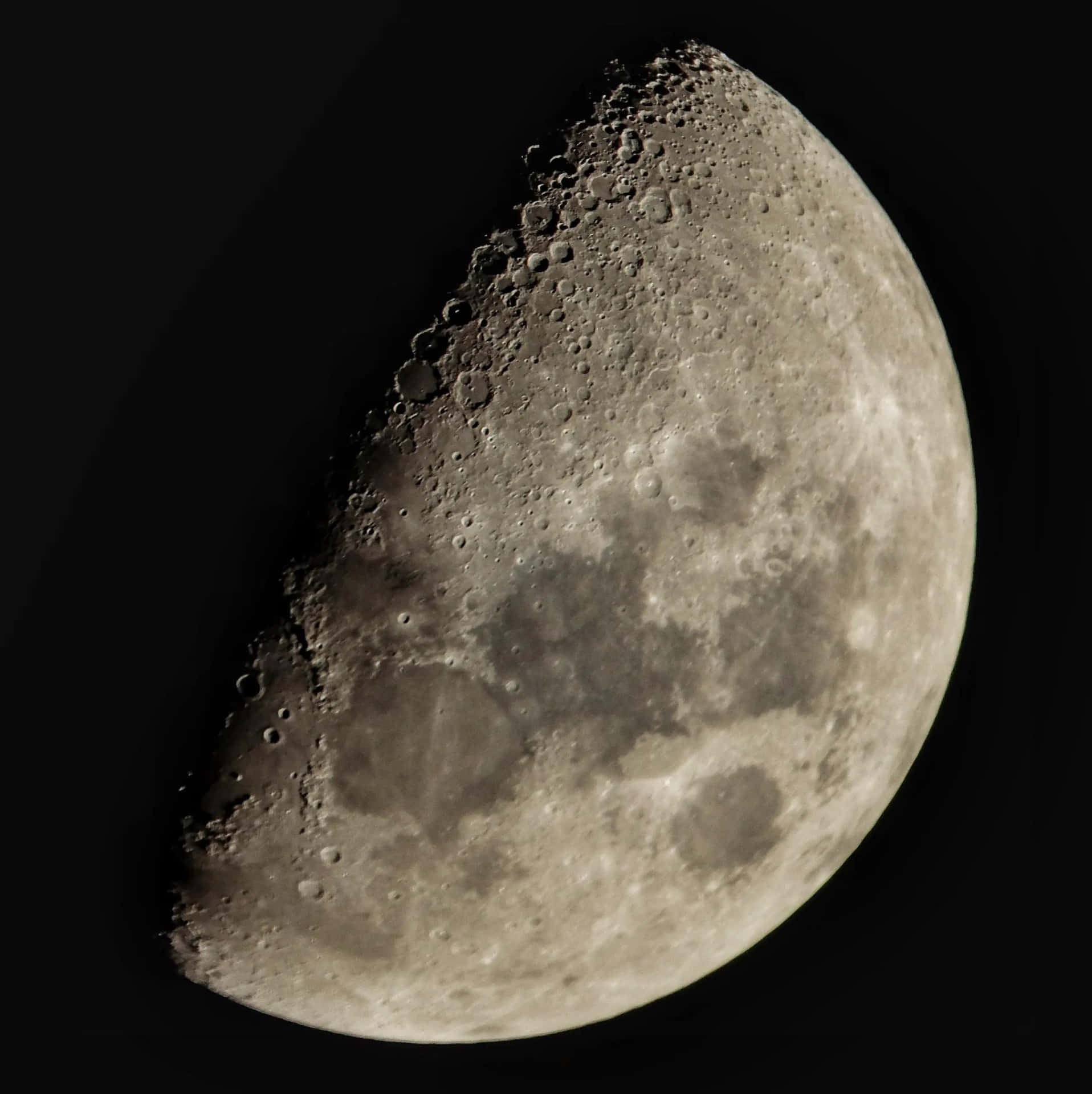 The Moon Is Shown With A Black Background