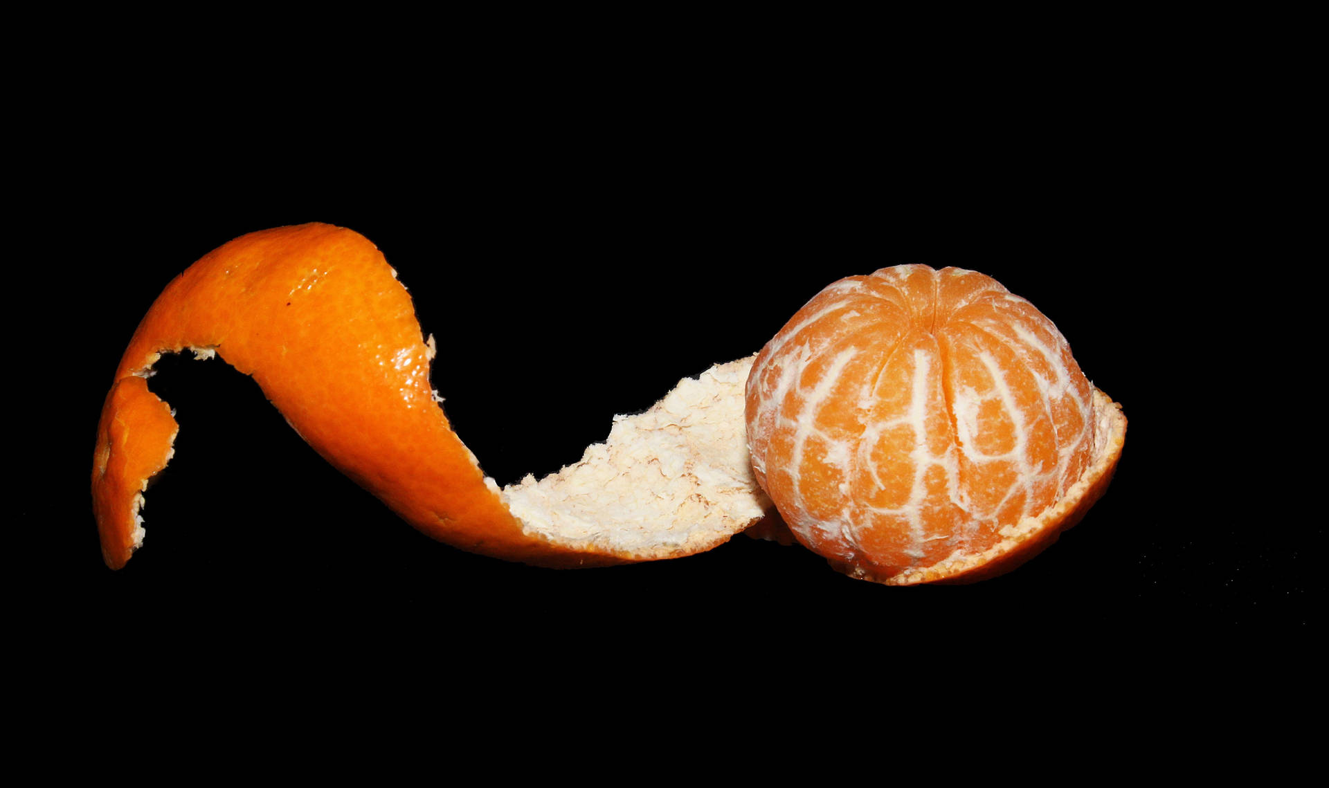 Halvtskalad Clementin Citrusfrukt. Wallpaper