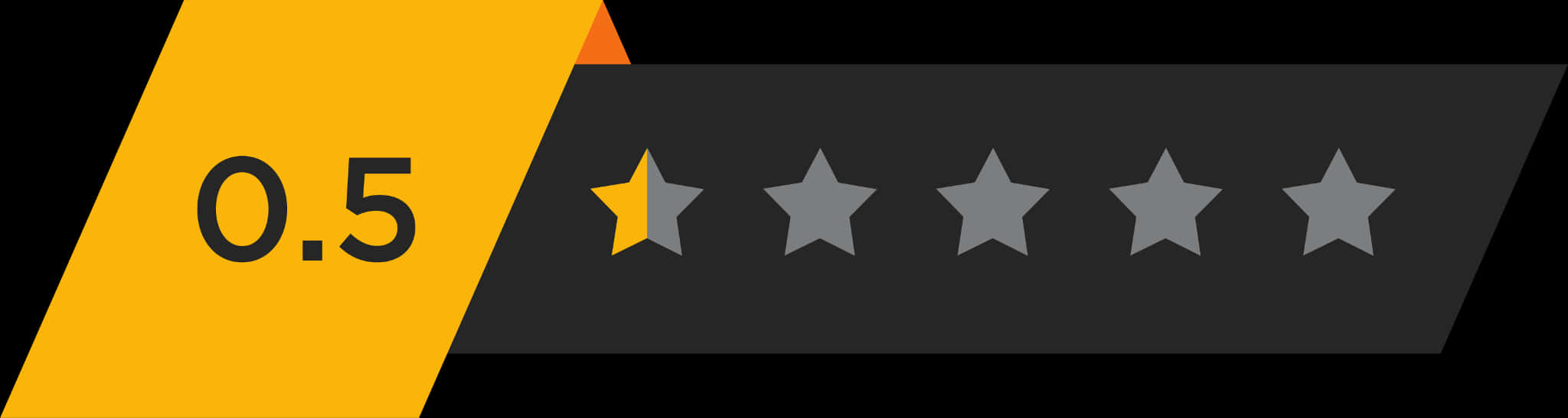 Half Star Rating Graphic PNG