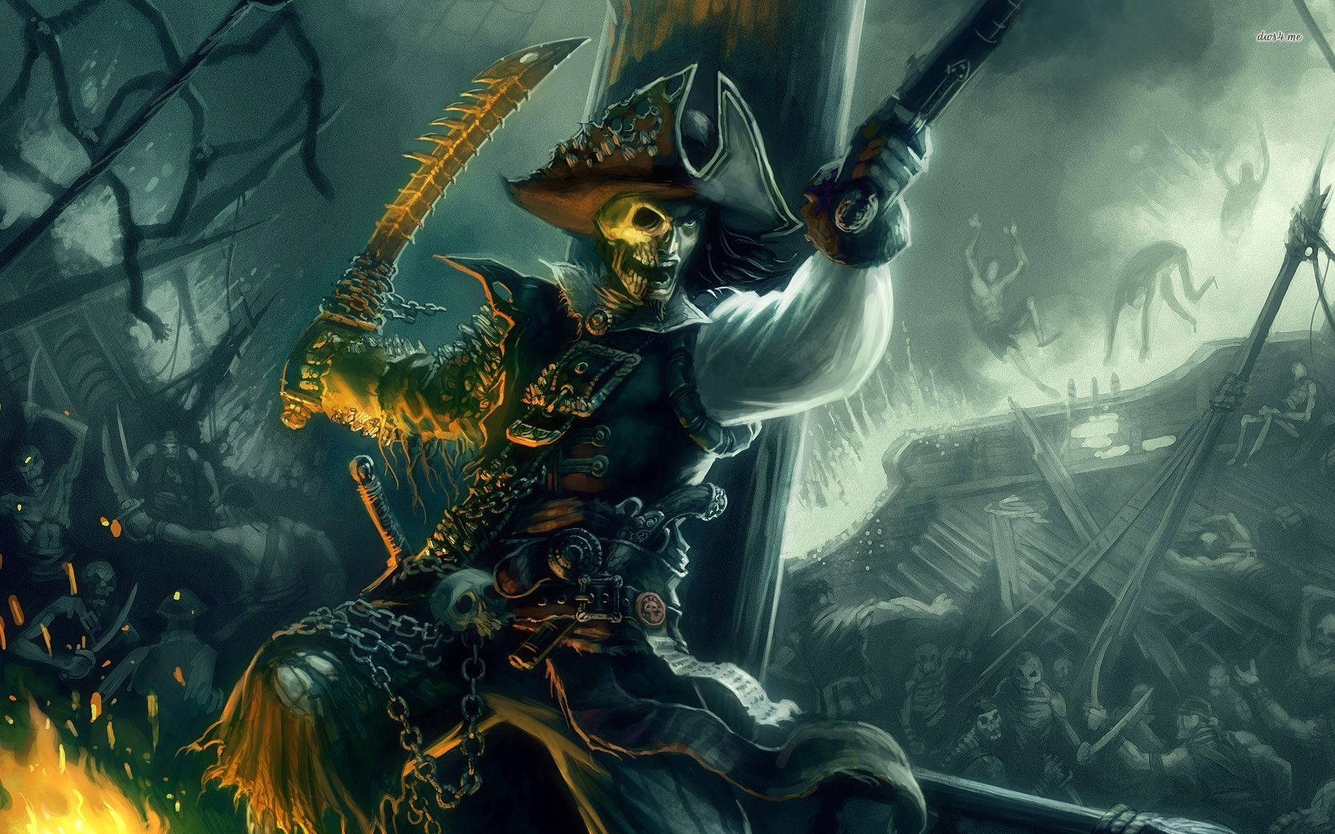 Half-Undead Pirate Captain Wallpaper