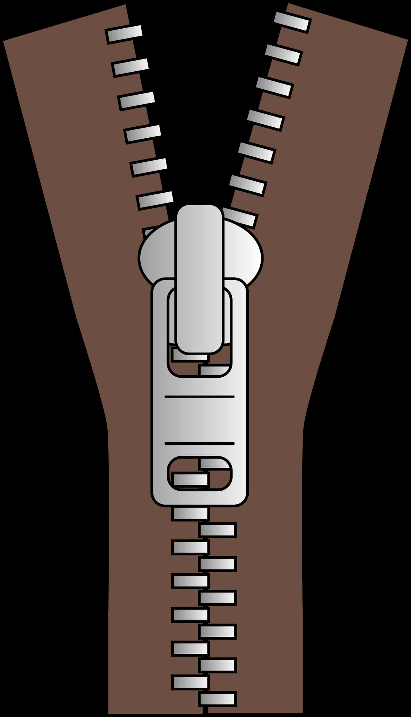 Half Unzipped Zipper Illustration PNG