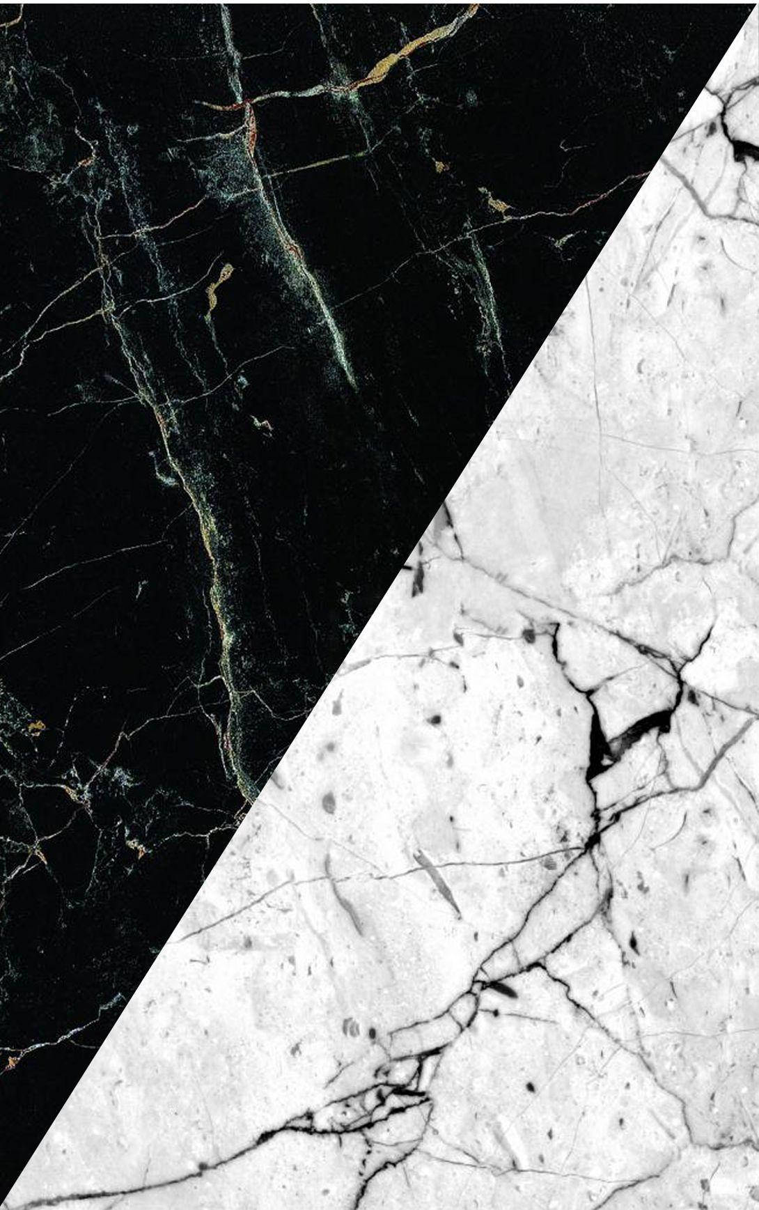 Download Half White Half Black Marble Iphone Wallpaper 