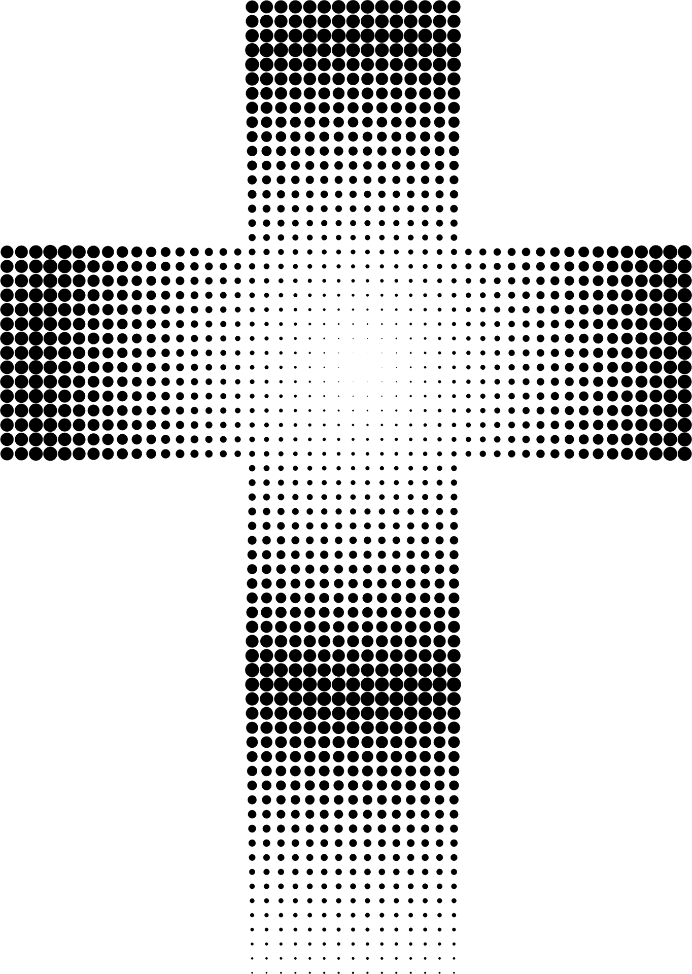 Halftone Gradient Cross PNG