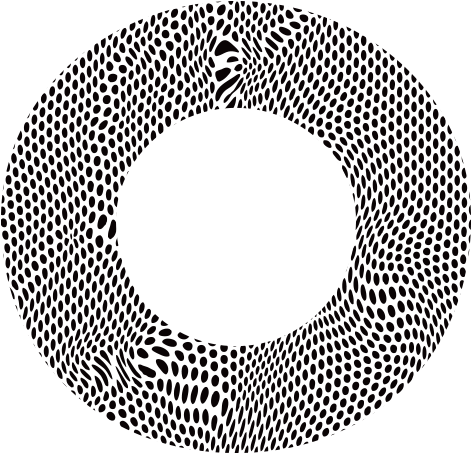 Halftone Gradient Ring Pattern PNG