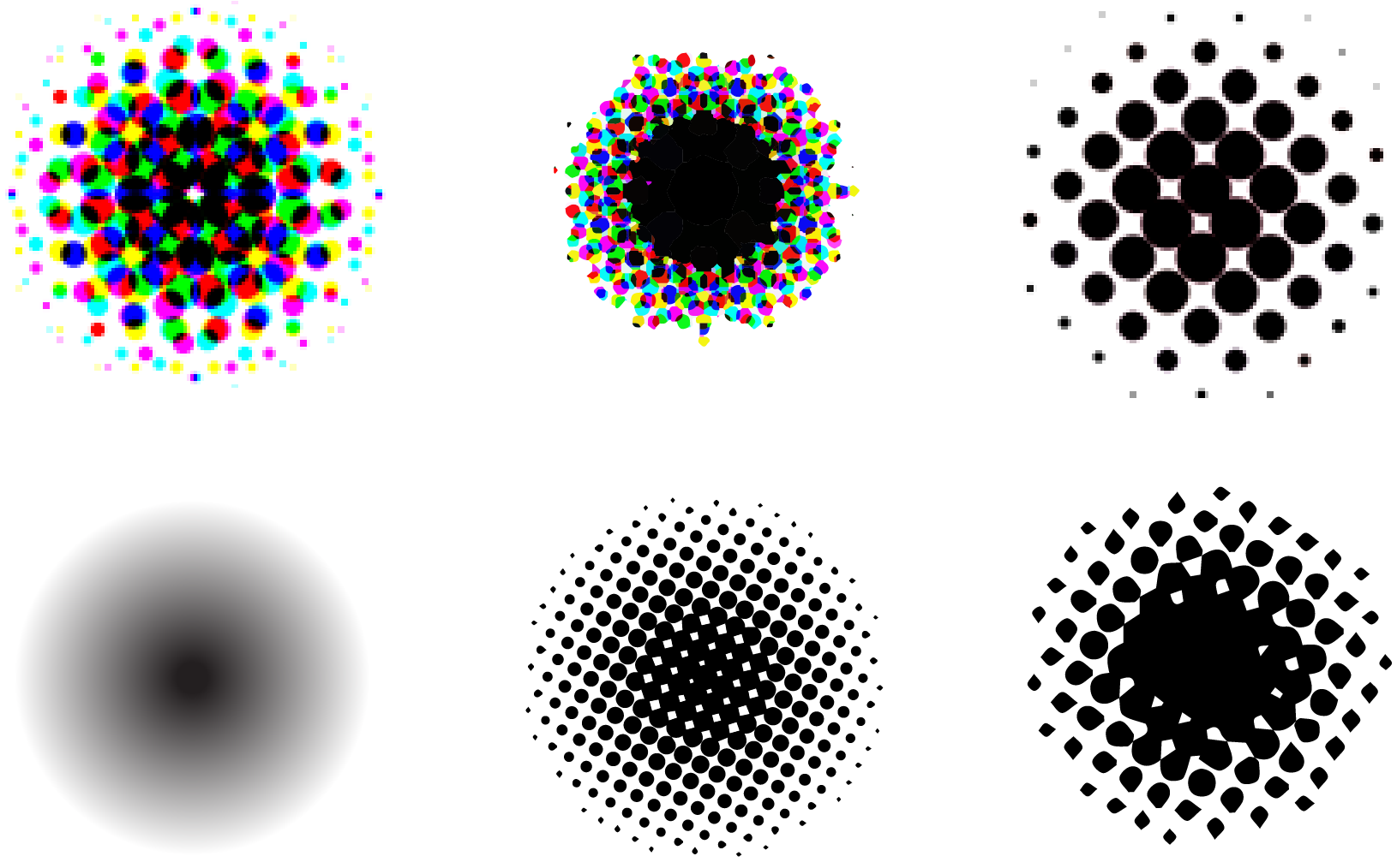 Halftone Pattern Variations PNG