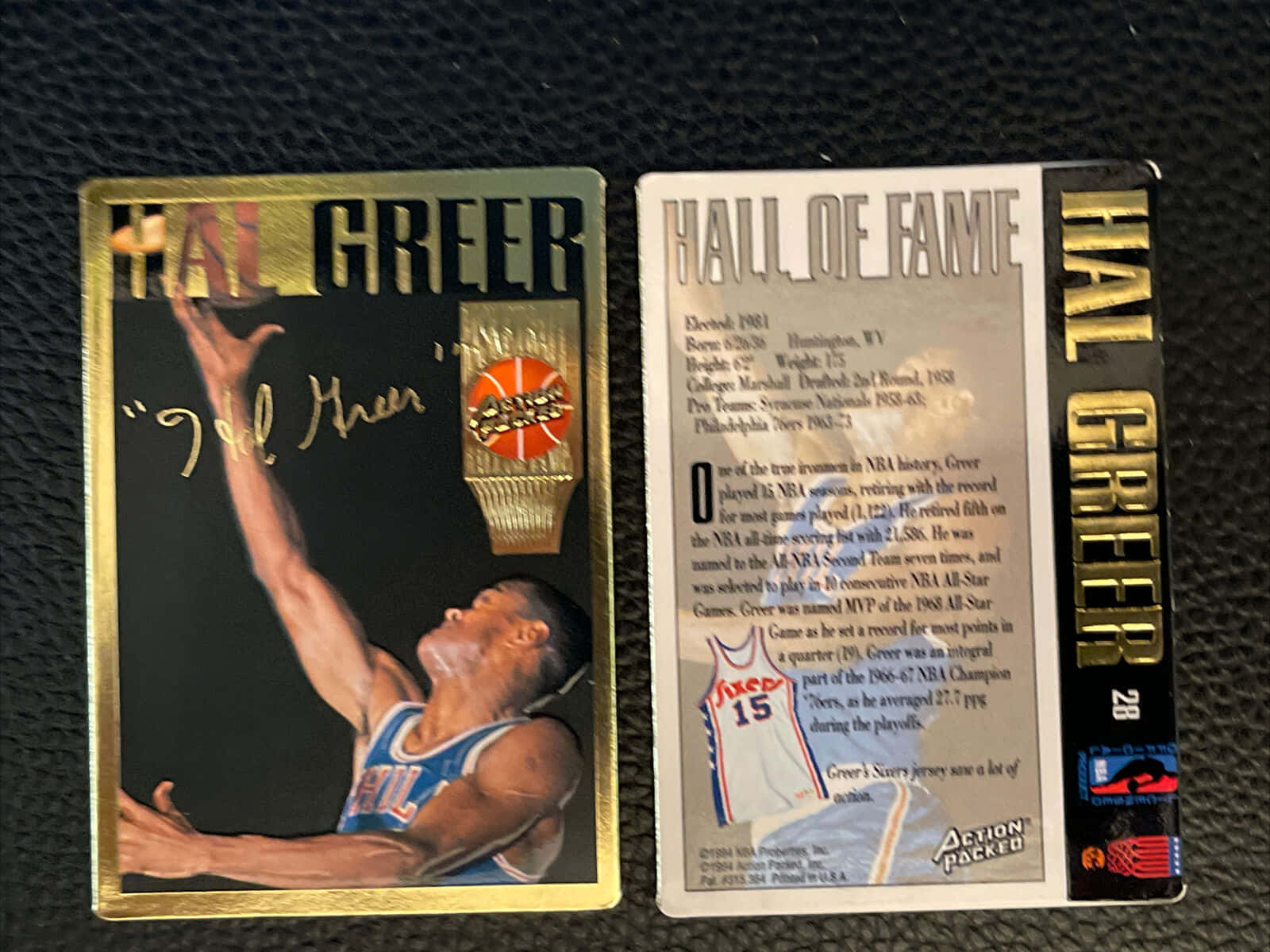 Hall Of Fame Trading Card Of Hal Greer Wallpaper