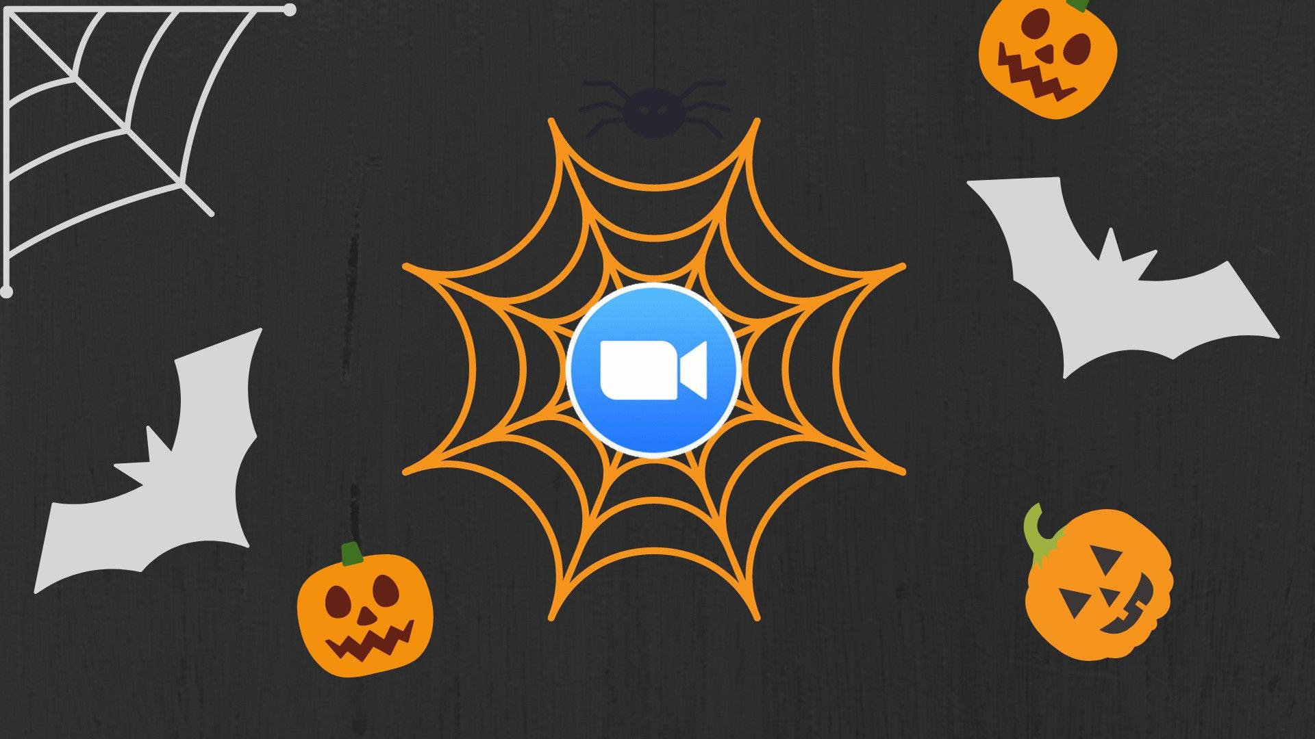 Estéticade Halloween: Arañas Y Calabazas Para Pc Fondo de pantalla