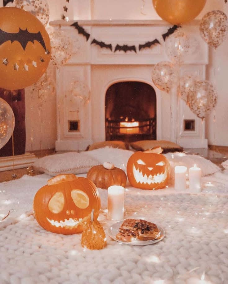 ¡disfrutade Las Espeluznantes Vibraciones De Halloween Con Este Estético De Halloween!