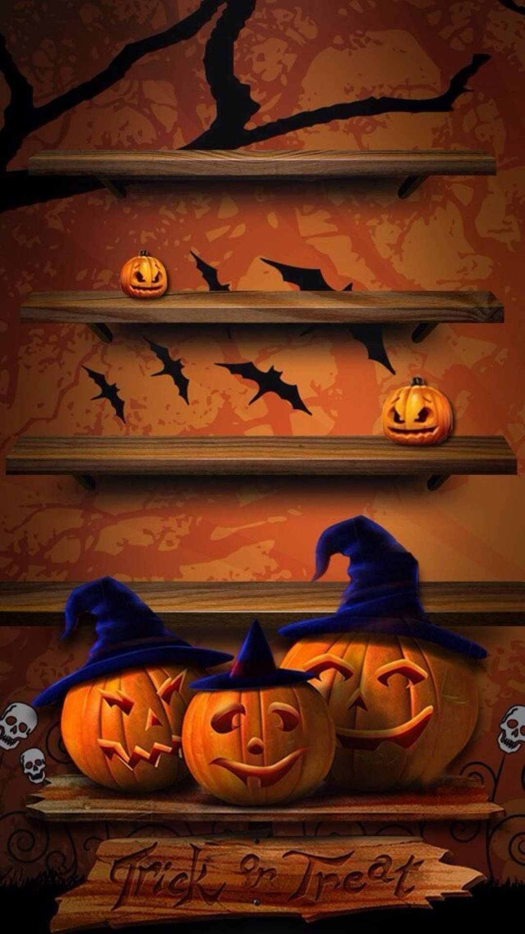 Halloween Aesthetic Pumpkin Wizards Wallpaper