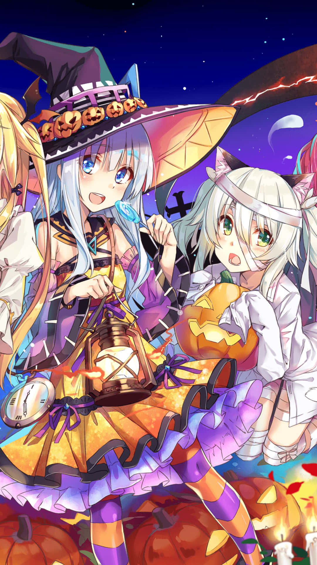 "Trick-or-Treat! It's Halloween Anime Girl!" Wallpaper