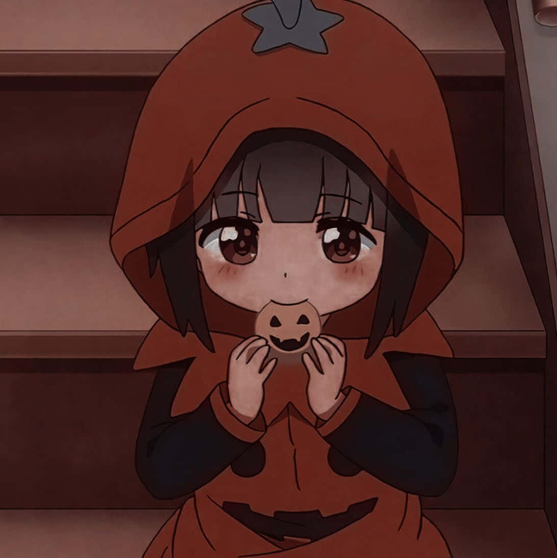 Halloween_ Anime_ Girl_ Pumpkin_ Costume Wallpaper