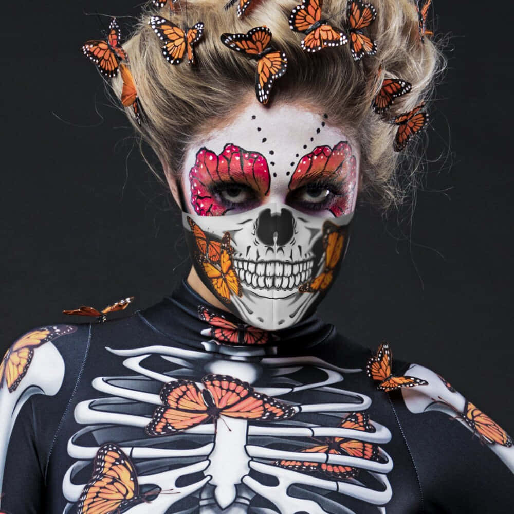 Skeleton pige Halloween billeder - Billeder af Skeleton pige Halloween