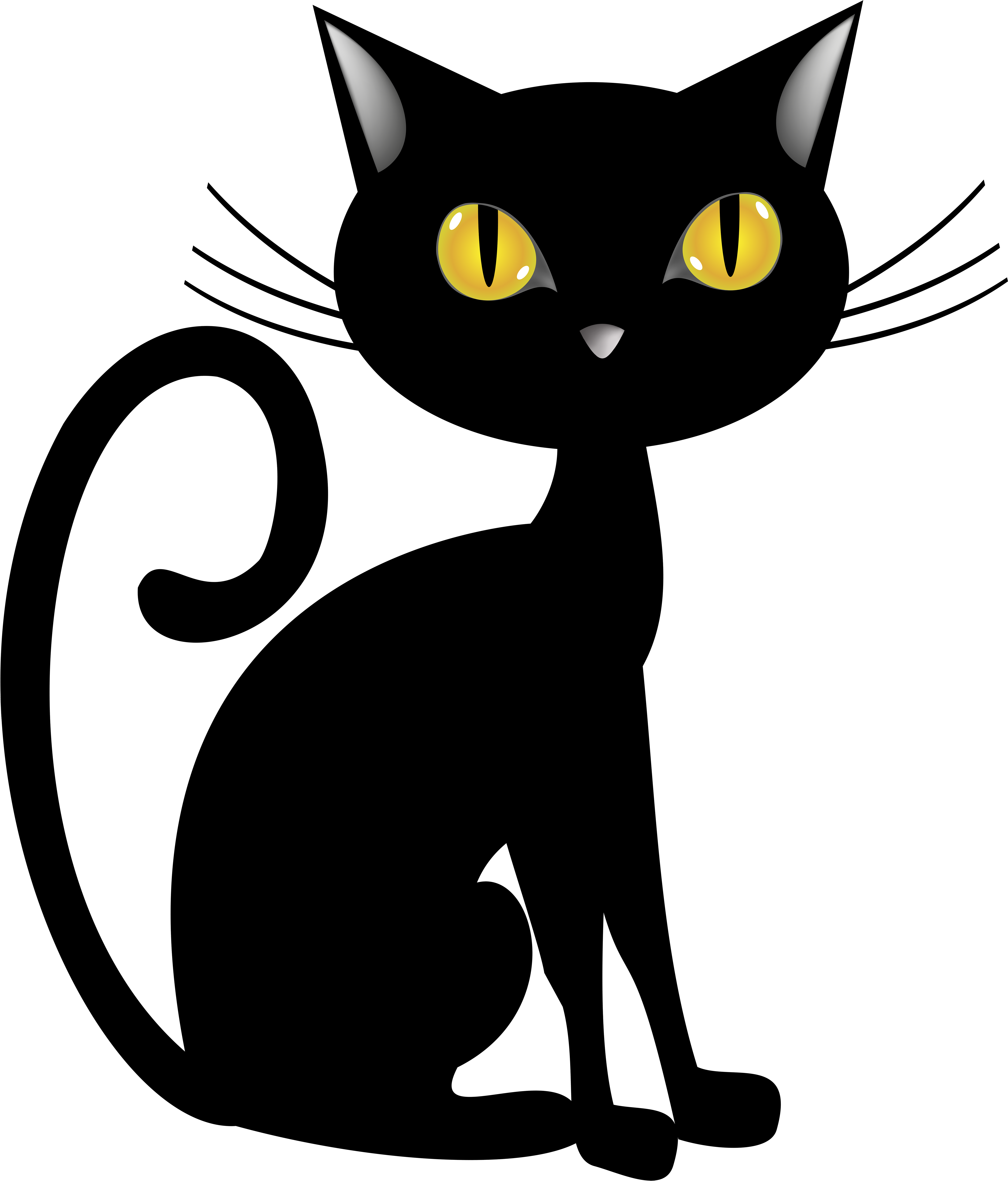 Halloween Black Cat Cartoon PNG
