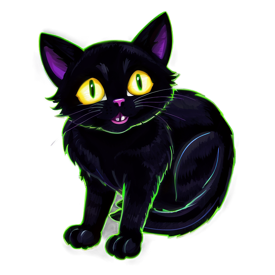 Halloween Black Cat Png A PNG