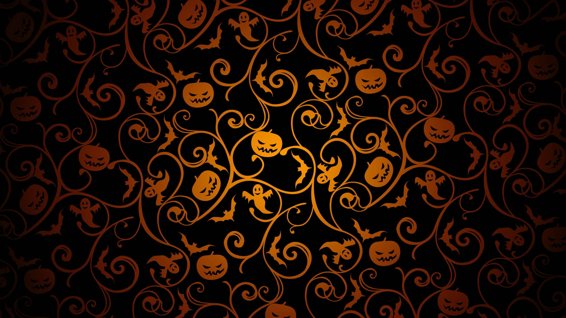 Halloween Sort HD Skrivebordsbaggrund Wallpaper