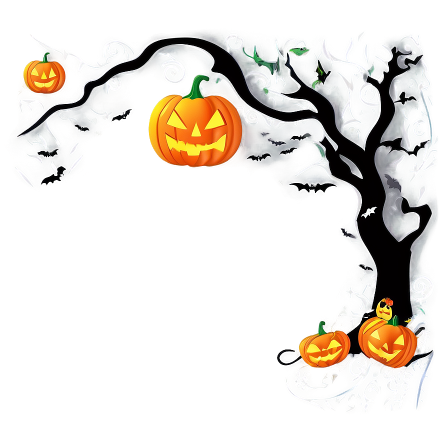 Halloween Border For Greeting Cards Png 9 PNG