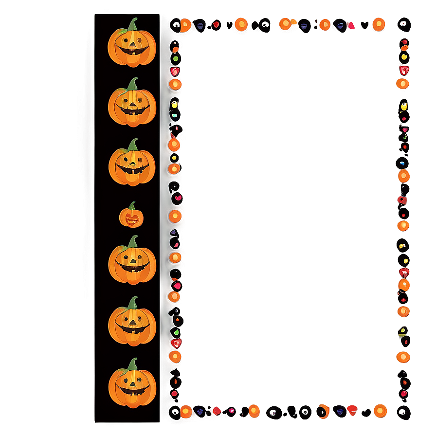 Halloween Border For Greeting Cards Png Hhy1 PNG