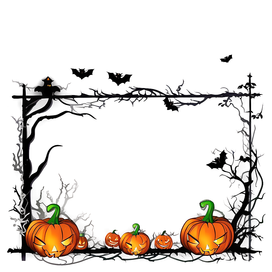 Halloween Border For Invitation Png Dqk38 PNG