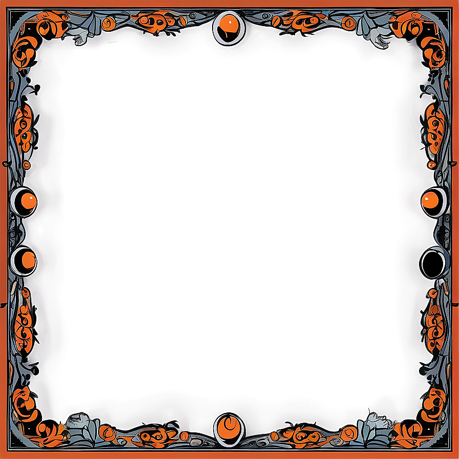 Halloween Border With Cauldrons Png Mra49 PNG