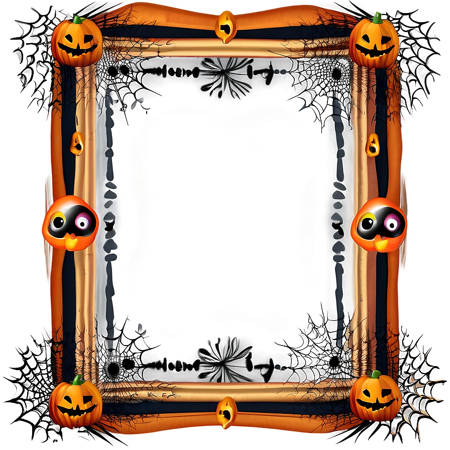 Halloween Border With Cobwebs Png Nwf39 PNG