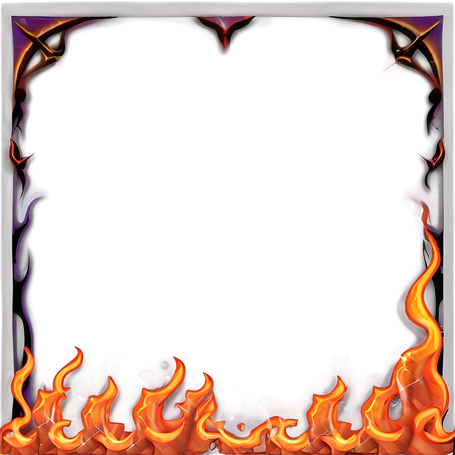 Halloween Border With Flames Png 97 PNG