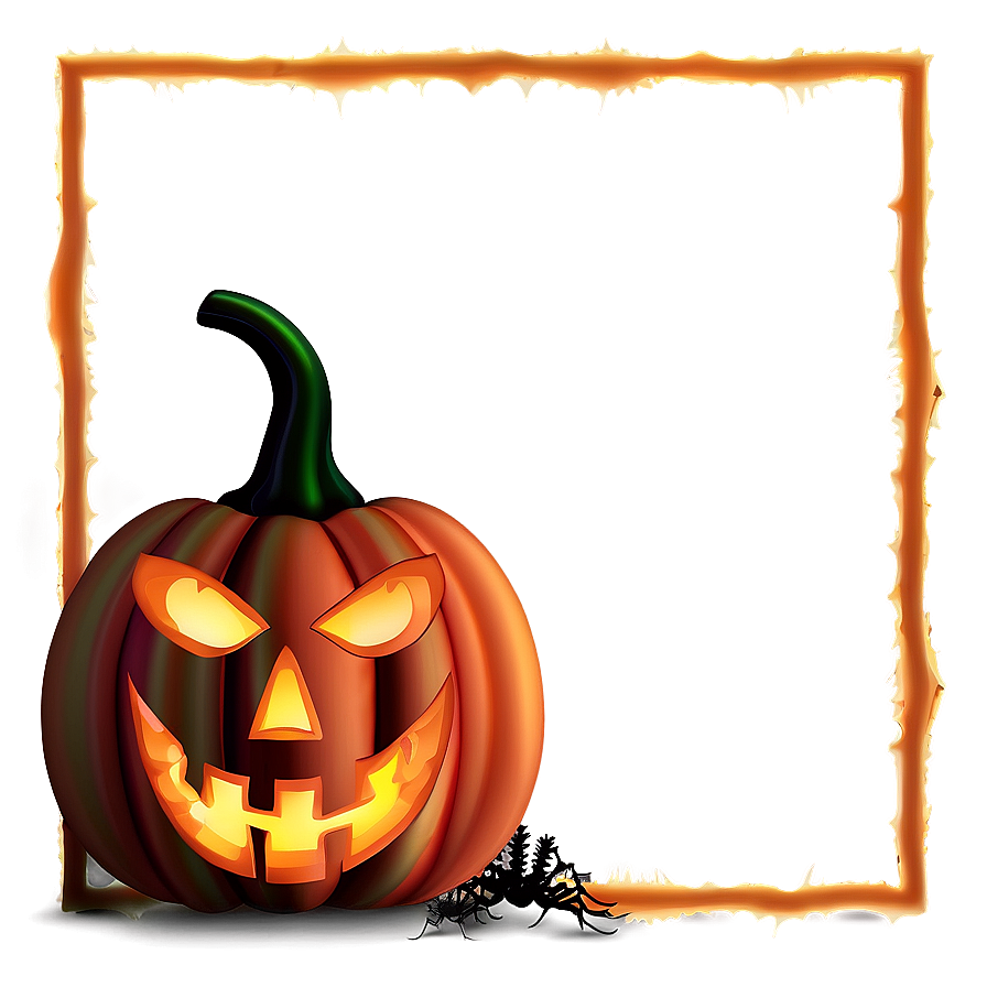 Halloween Border With Pumpkins Png 06202024 PNG