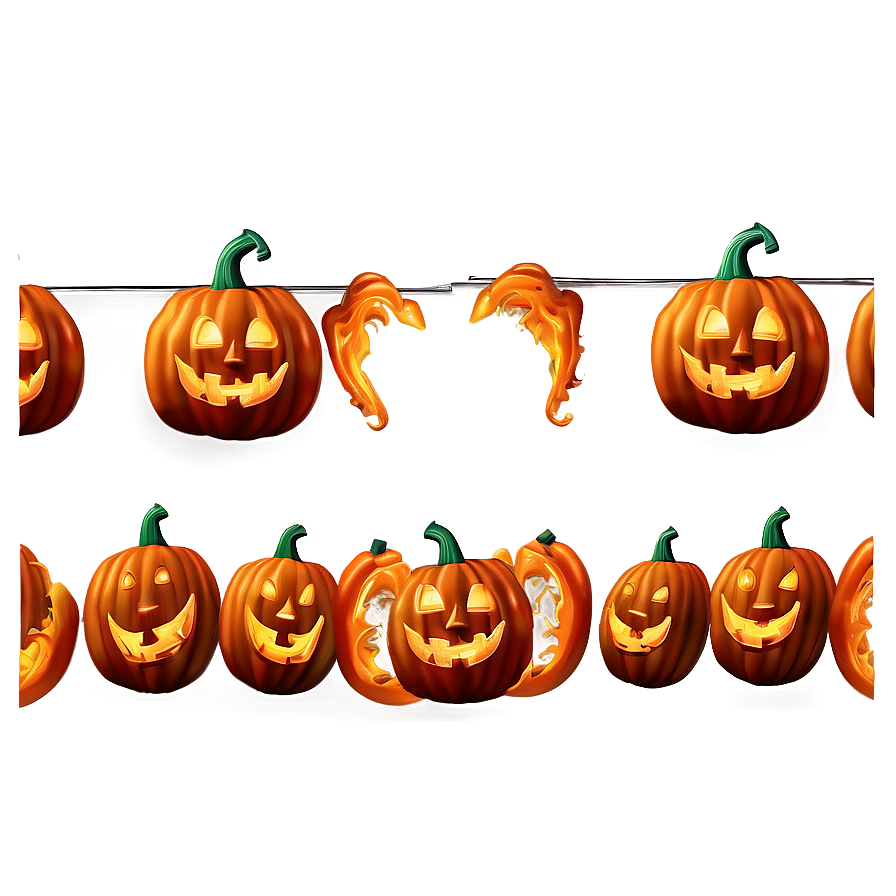 Halloween Border With Pumpkins Png Rnx PNG