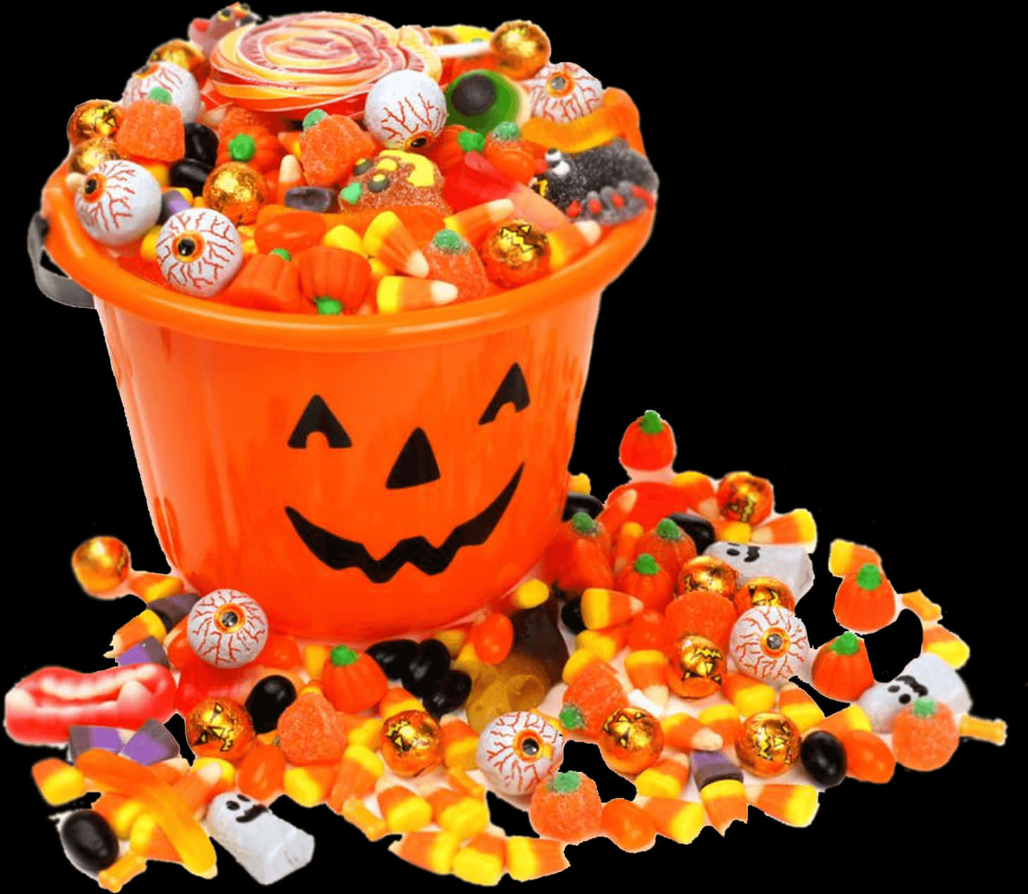 Halloween Candy Overflow Bucket PNG