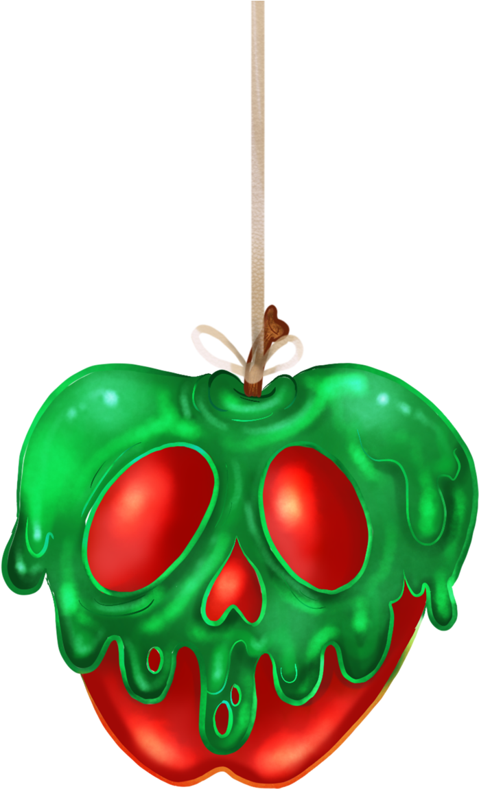 Halloween Caramel Apple Skull PNG