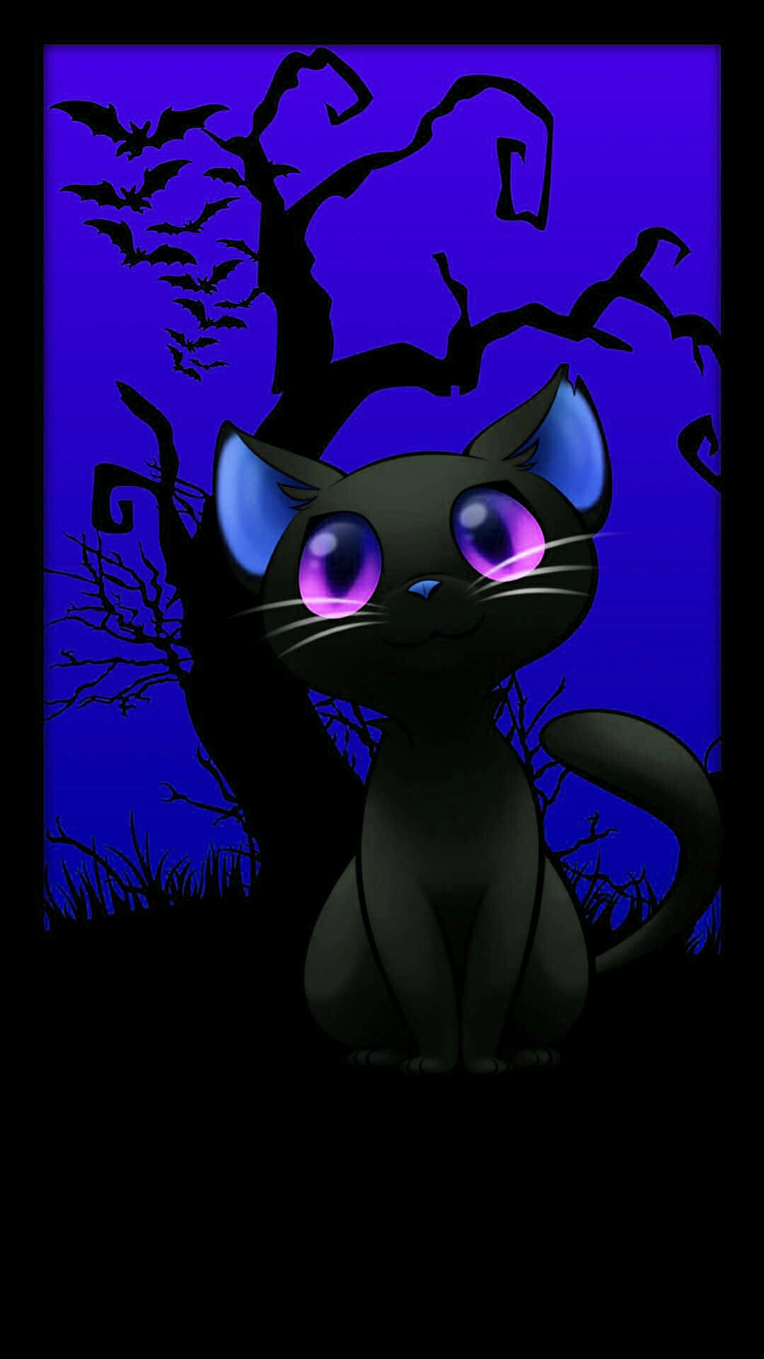 Celebrating Halloween With A Cat!" Wallpaper