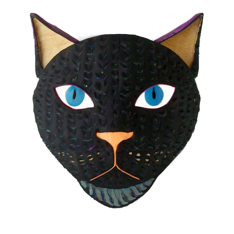 Halloween Cat Face Png 06122024 PNG