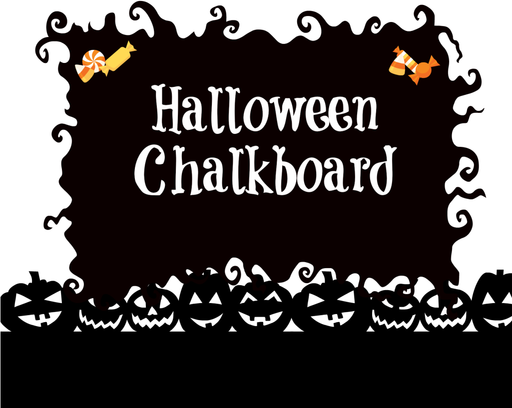 Halloween Chalkboard Design PNG