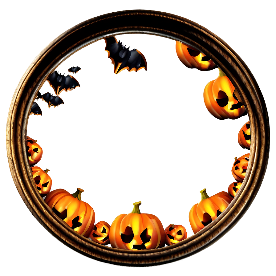 Halloween Circle Frame Png Ibi PNG