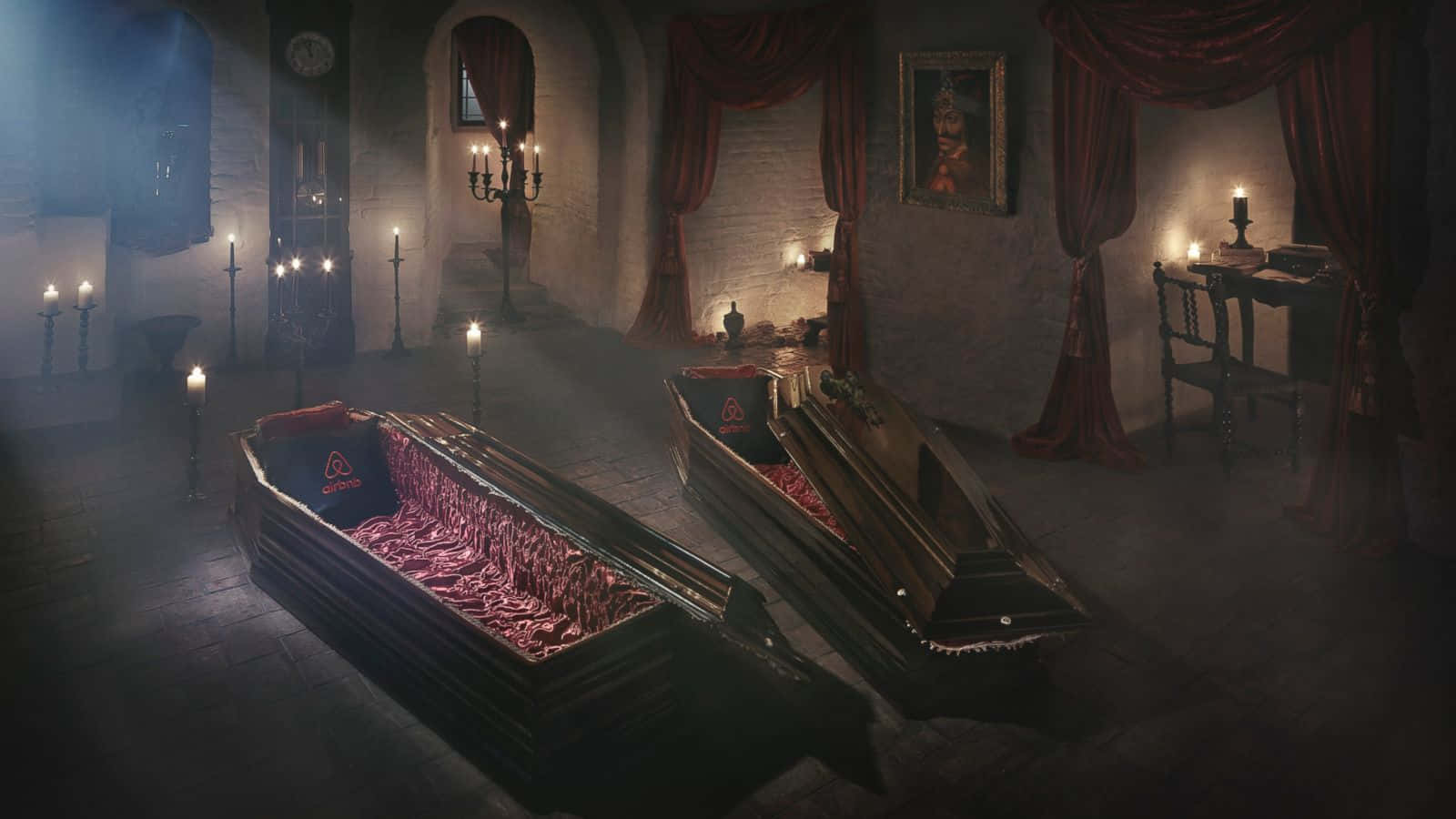 Get ready for a frighteningly fun Halloween night with this spooky coffin Wallpaper