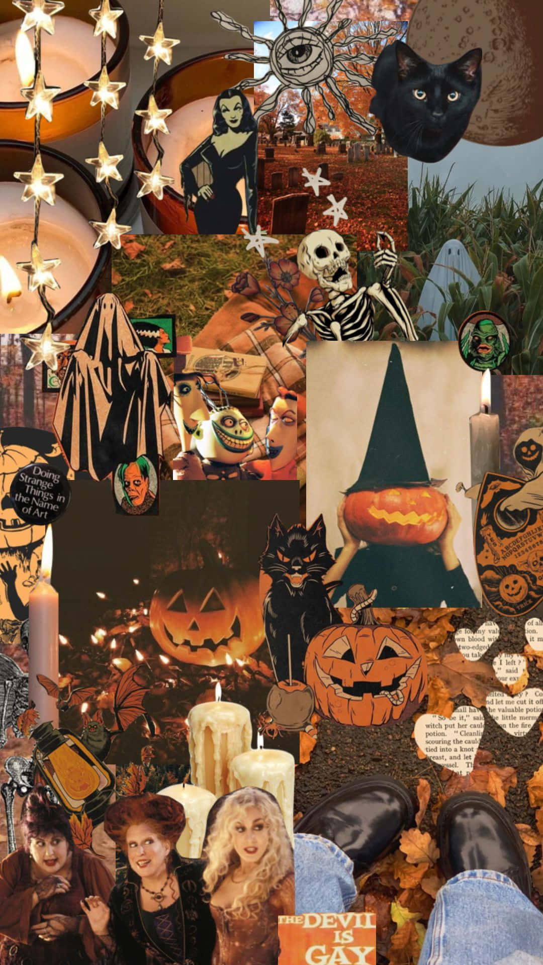 Halloween Collage Aesthetic Wallpaper