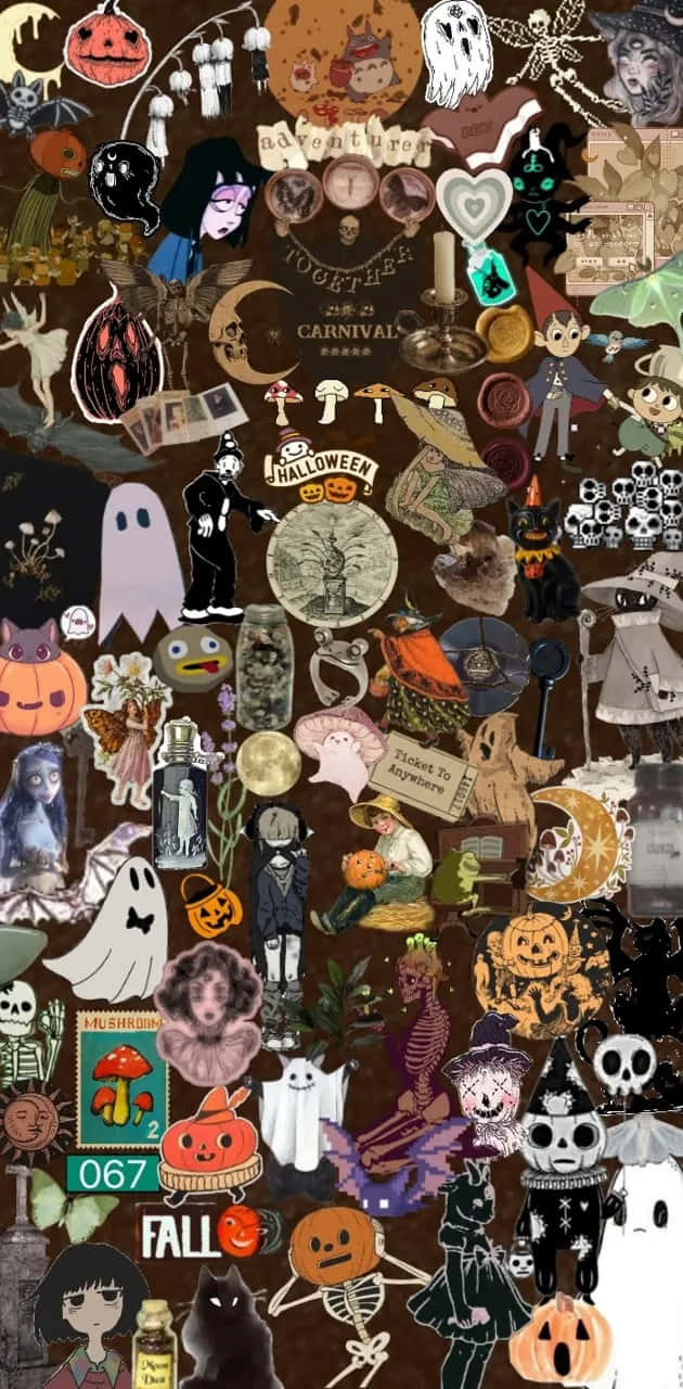 Halloween Collage Aesthetic.jpg Wallpaper