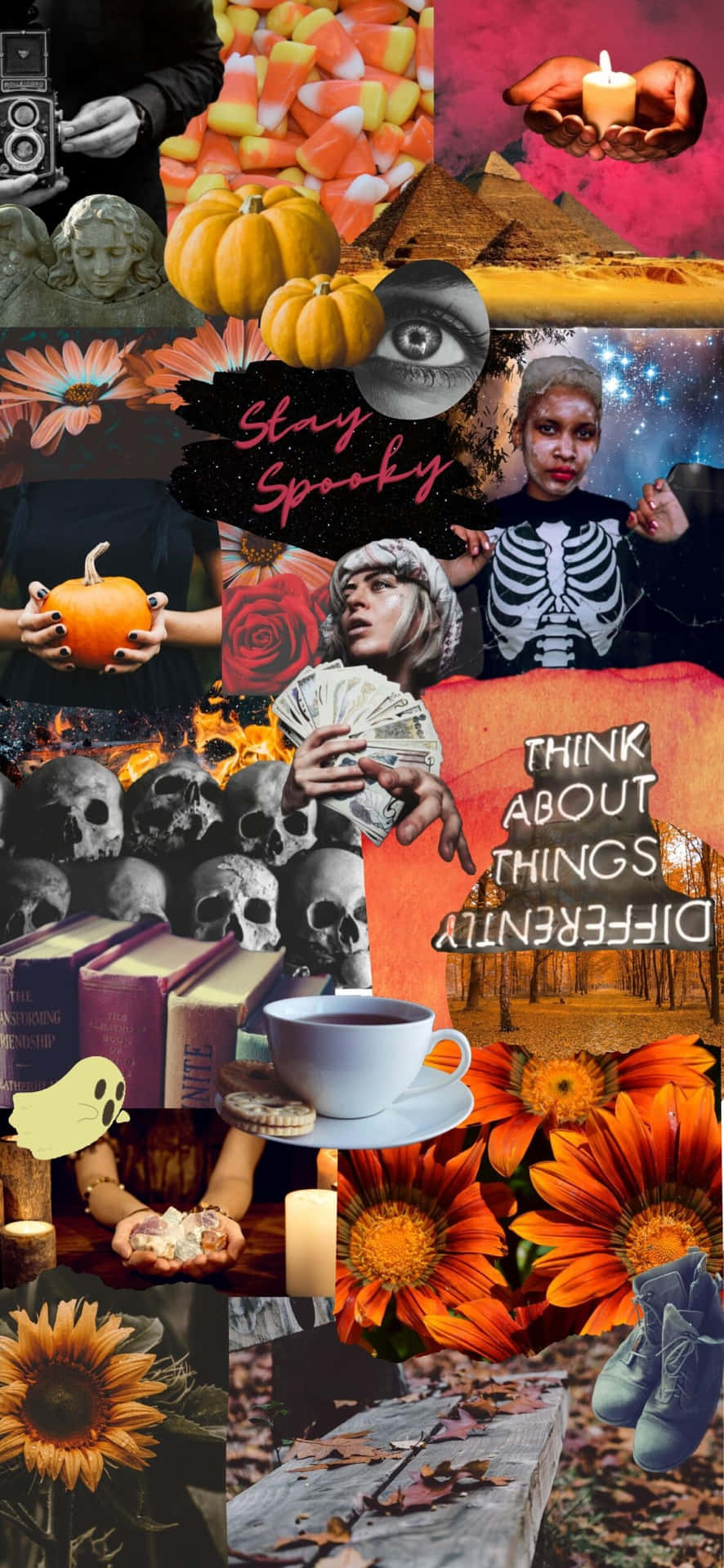 Halloween Collage Aesthetic.jpg Wallpaper