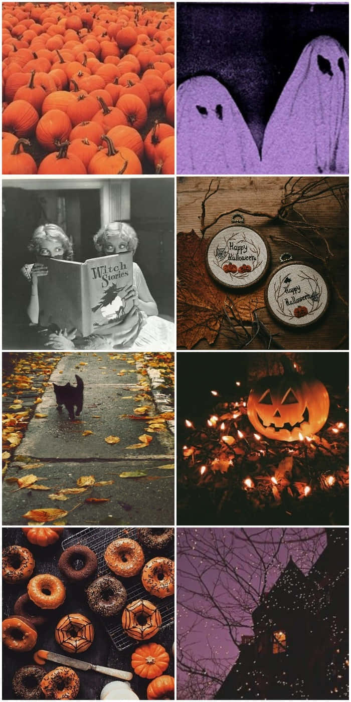 Halloween Collage Aesthetic Wallpaper