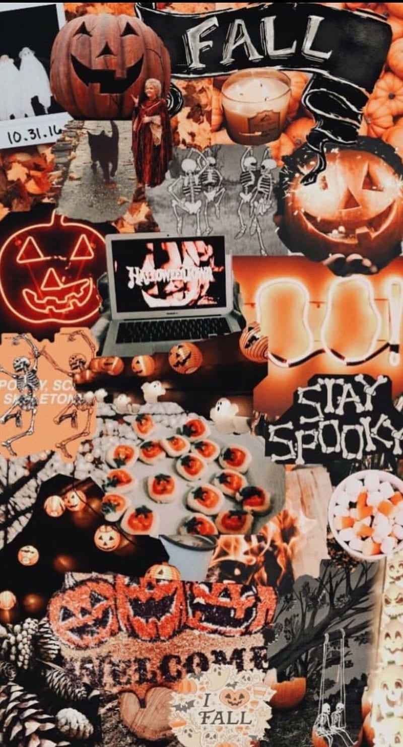 Halloween Collage Herfst Esthetiek.jpg Achtergrond