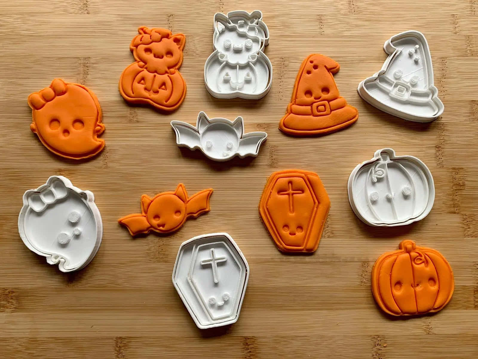 Time For Some Spooky Halloween Fun With Cookie Cutters Wallpaper