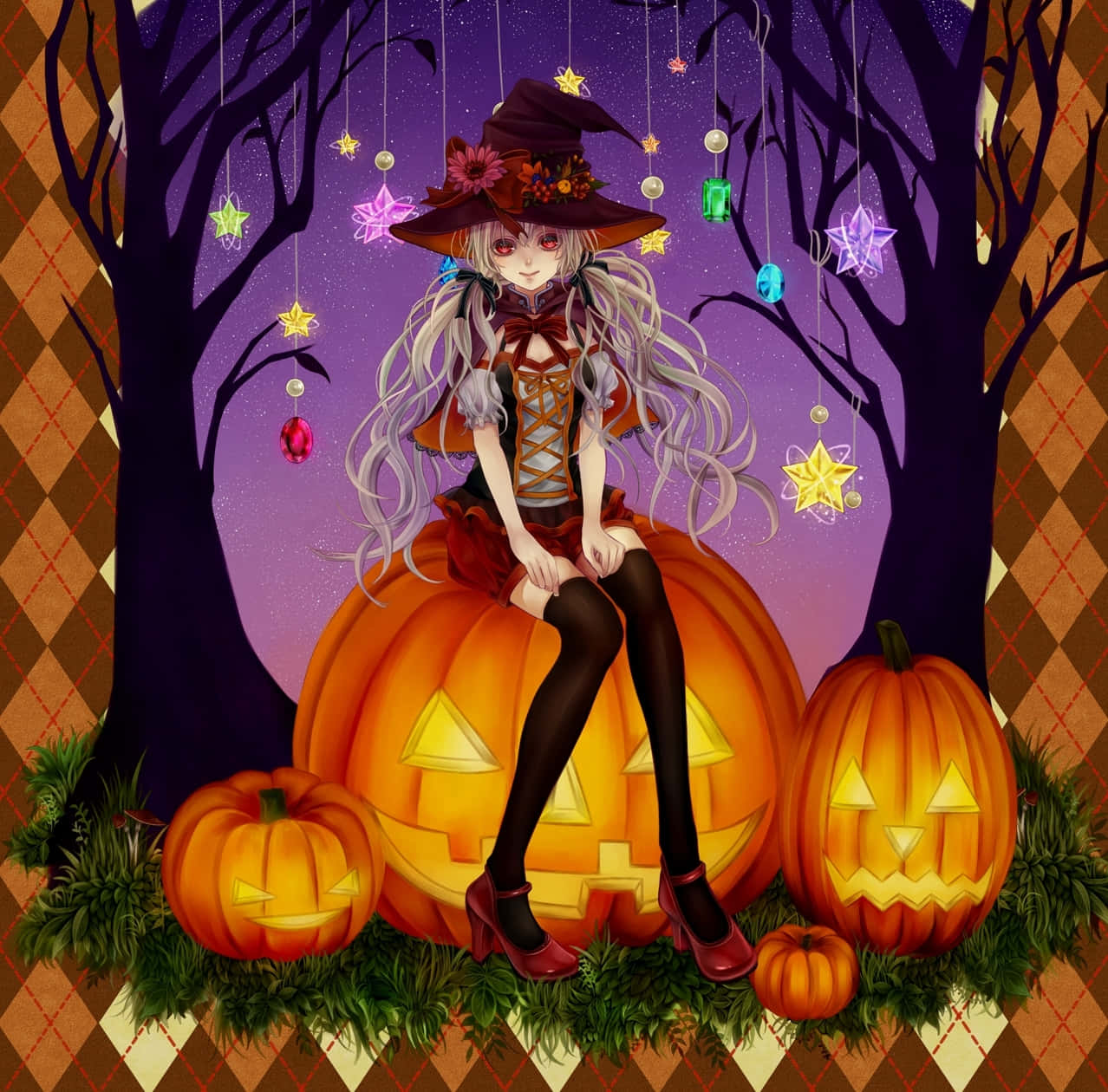 Cute Anime Witch Kawaii Halloween Magic Spell Card | Zazzle