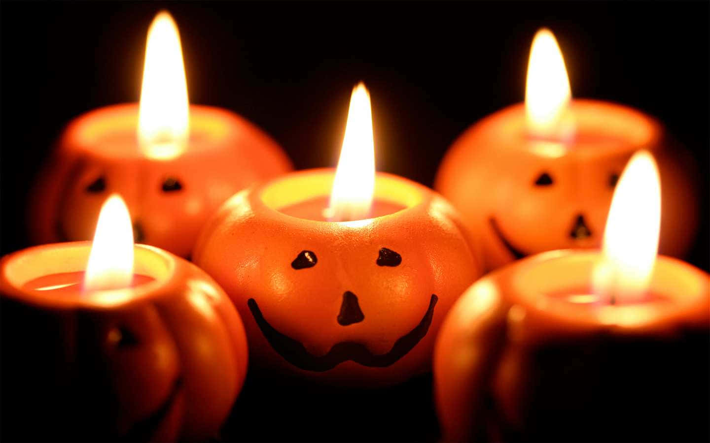 Halloween Cute Lighted Pumpkin Candles Picture
