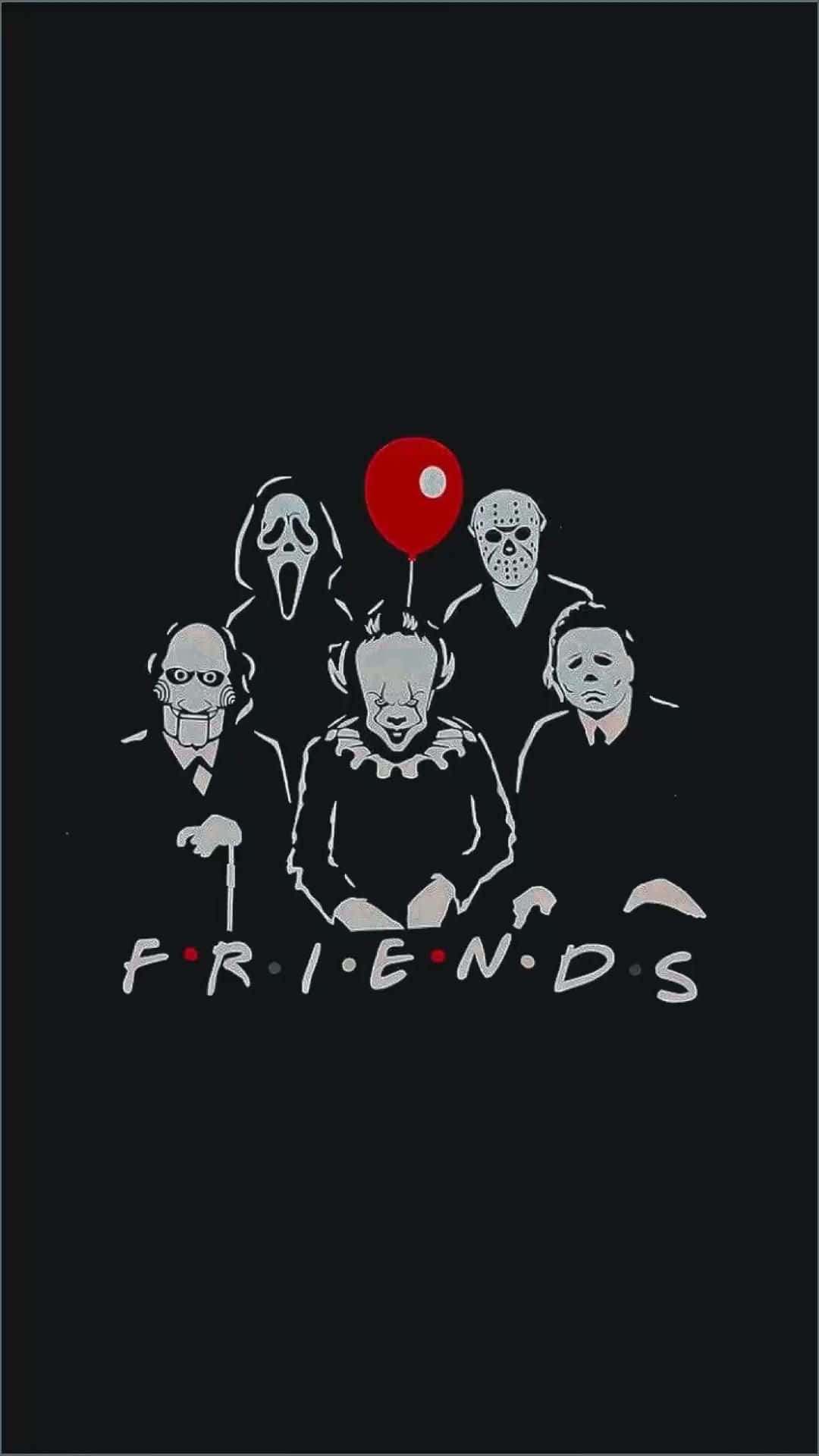 Halloween Friends Parody Lockscreen Wallpaper