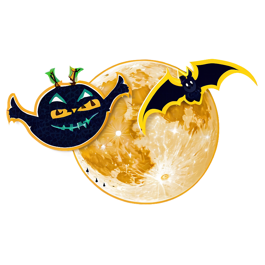 Halloween Full Moon Transparent Png 05252024 PNG