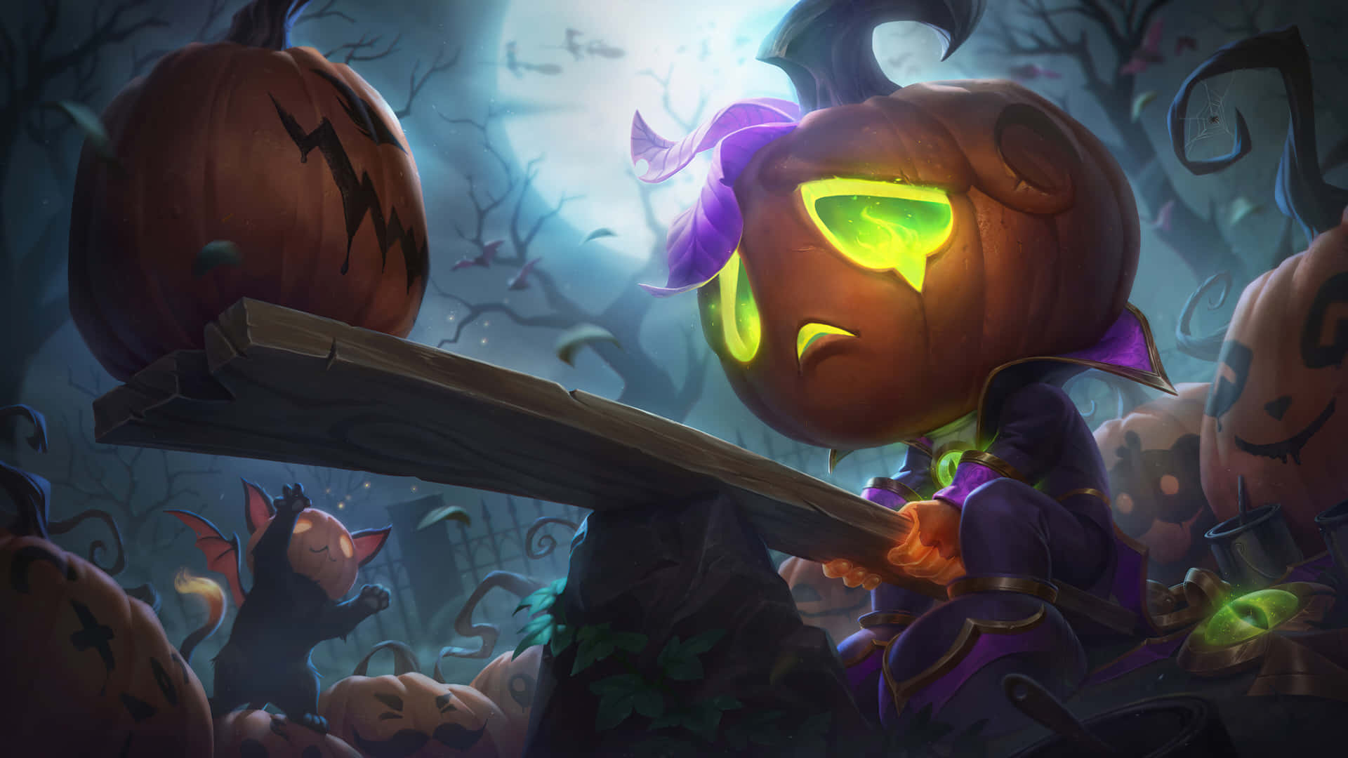 Enjoy a spooky and exciting Halloween night with a variety of fun games. Wallpaper