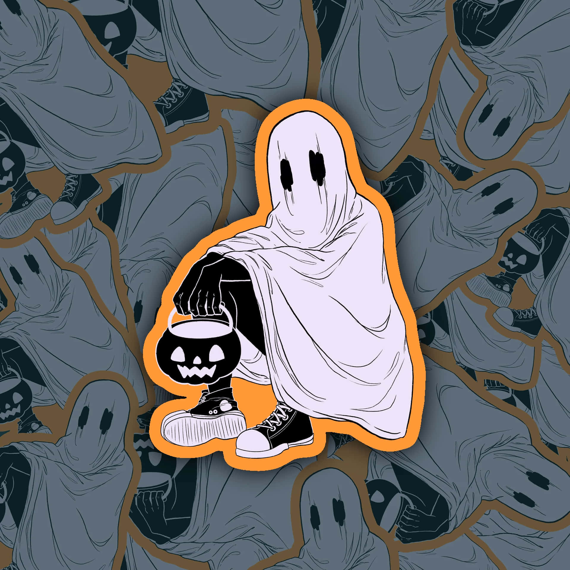 Halloween Ghost Aesthetic Pfp Wallpaper